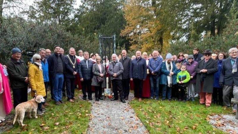 Family and friends of Jo Jo Dullard at today's commemoration