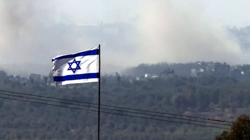 A picture taken from southern Israel near the border with Gaza