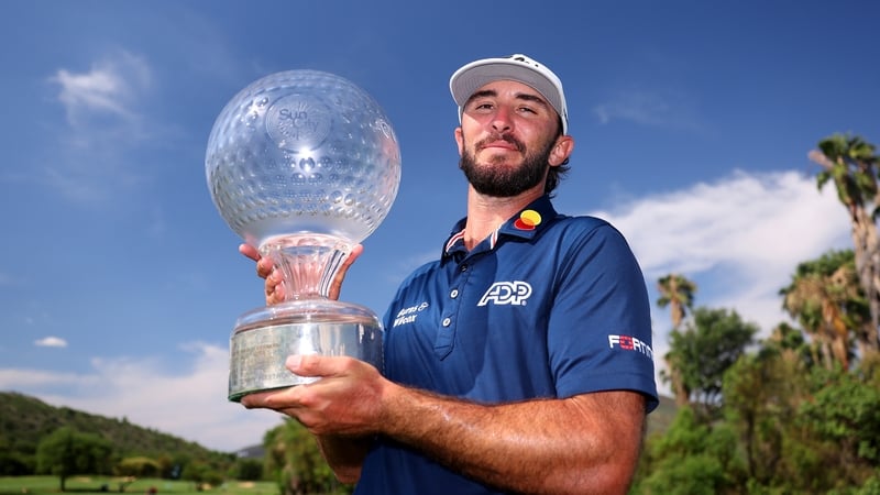 Max Homa with his trophy