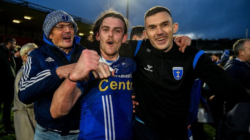 Brendan Boylan of Scotstown celebrates after his side's victory