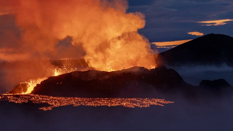 An eruption on Mount Fagradalsfjall in July