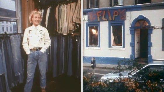Imelda O'Donnell owner of Flip vintage clothing store, 1988