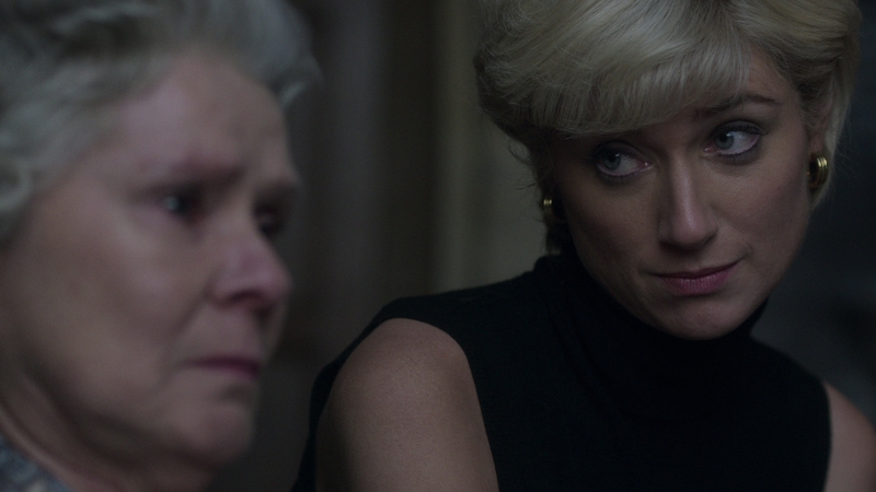 The Crown 6 - Diana: Ghost protocol: Elizabeth Debicki (left) as Diana and Imelda Staunton as Queen Elizabeth II