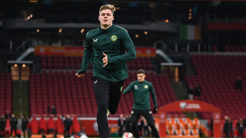 Evan Ferguson training at the stadium on Friday evening