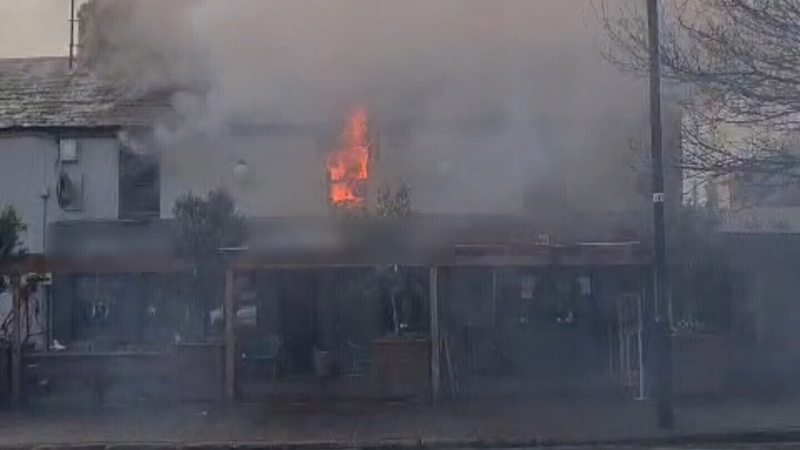 Dublin Fire Brigade said five fire engines attended the scene on Main Street (Credit: Dublin Fire Brigade)