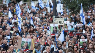 Family members, friends and supporters of hostages march in Jerusalem