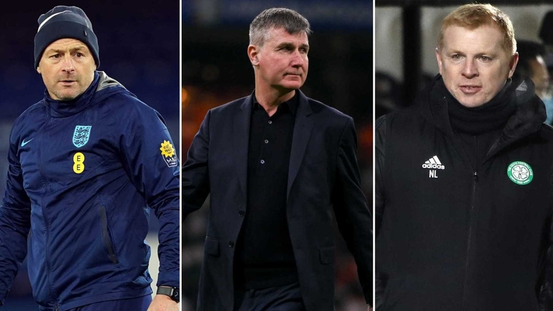 (L to R): Lee Carsley, Stephen Kenny and Neil Lennon