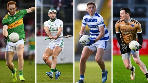 L-R: Glen's Conor Glass, Paddy Deegan of O'Loughlin Gaels, Castlehaven's Mark Collins and Scotstown talisman Rory Beggan