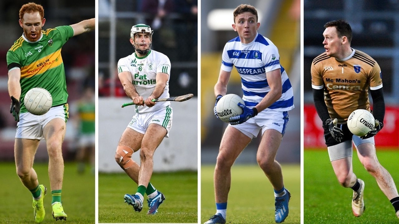 L-R: Glen's Conor Glass, Paddy Deegan of O'Loughlin Gaels, Castlehaven's Mark Collins and Scotstown talisman Rory Beggan
