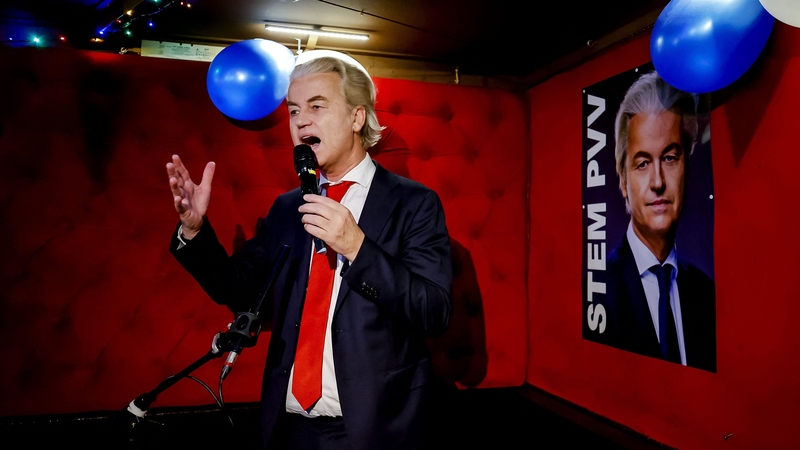 PVV leader Geert Wilders in Scheveningen last night