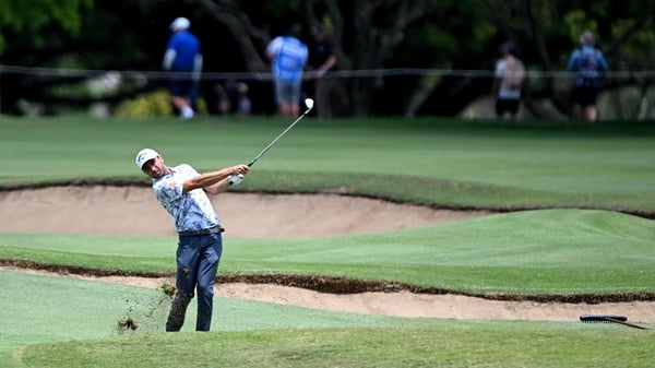 Joel Moscatel plays the 18th in Brisbane