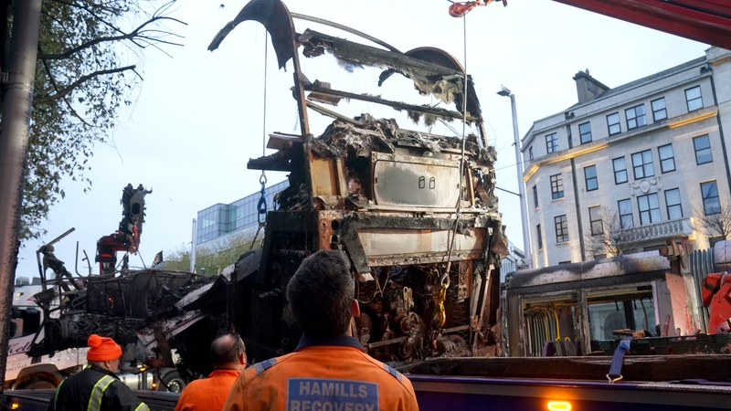 The cleanup in the aftermath of the Dublin riots last November