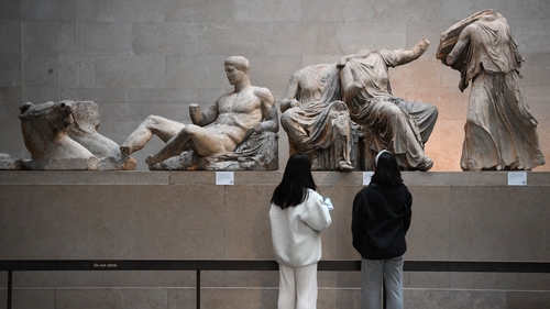 The sculptures were taken from the Parthenon temple at the Acropolis in Greece in the early 19th century
