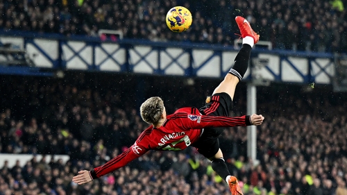 Alejandro Garnacho went for the spectacular and it paid off to open the scoring