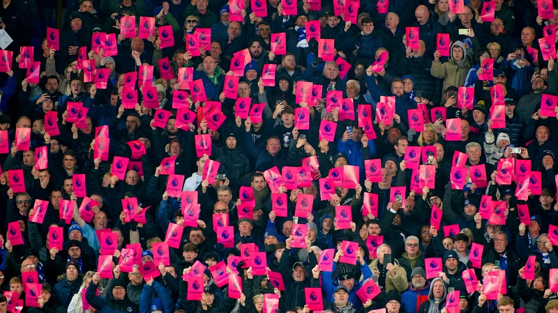 Everton fans protested the deduction last weekend during their home game against Manchester United