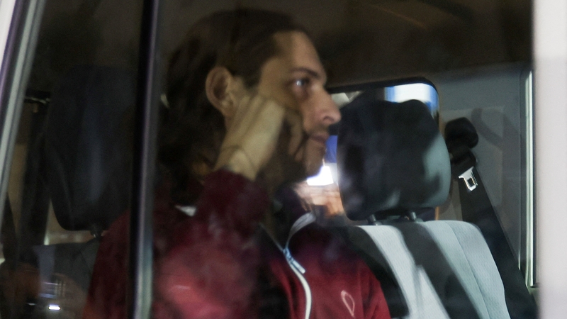 Roni Kriboy is shown arriving at the Rafah border after his release