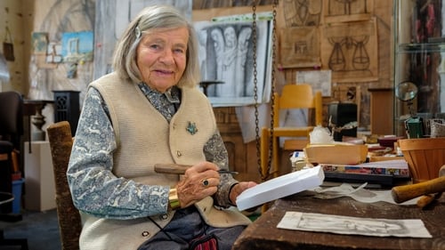 Sculptor Imogen Stuart, photographed by Conor Horgan in her studio
