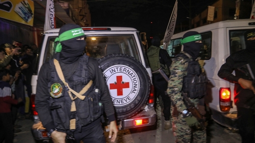 Hamas fighters in Gaza City earlier this week. Photo: Anadolu via Getty Images