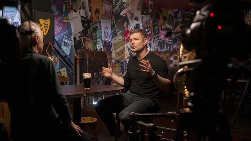 Brian O'Driscoll (right) talks to Dave Fanning. All photos: Rosie Wall
