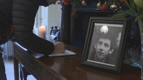 Crowds gathered at the Mansion House to sign the book of condolence for the Pogues frontman