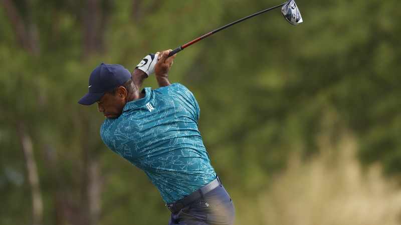 Woods in action at the Hero World Challenge