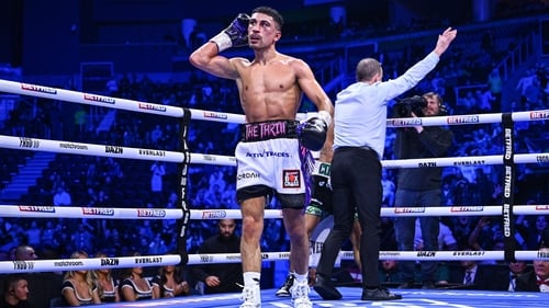 Jordan Gill after his super-featherweight bout against Michael Conlan at the SSE Arena in Belfast