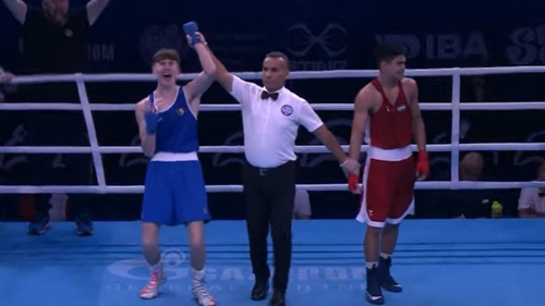 John Donoghue claimed a 4-1 split decision over Uzbekistan's Khikmatillo Ulmasov