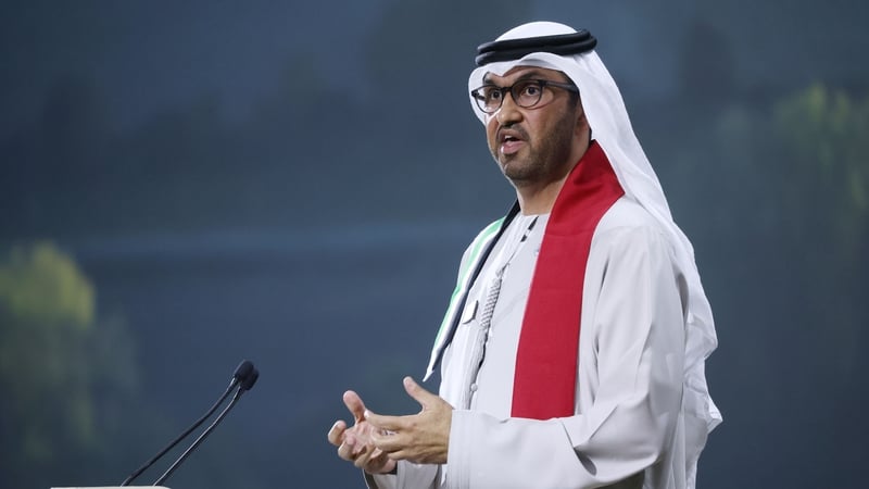 Sultan Ahmed Al-Jaber made the comments during an exchange with Mrs Robinson during an online forum