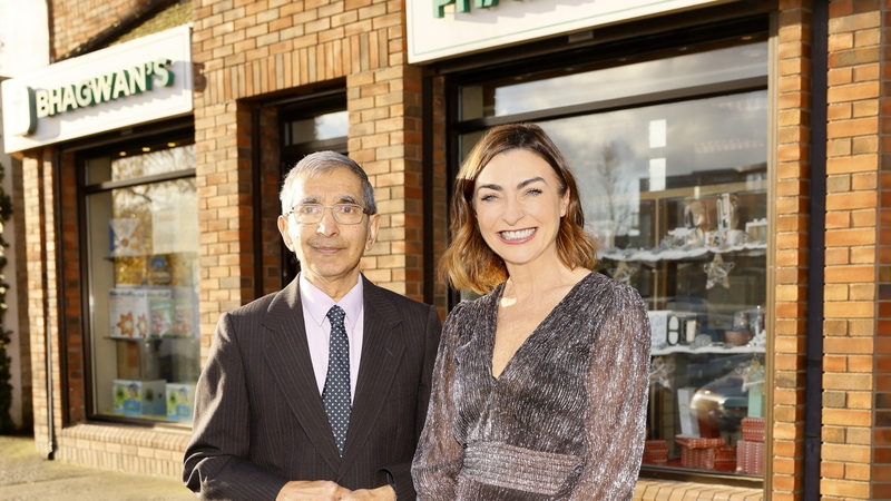 Lalloo Bhagwann, the owner of Bhagwan's Pharmacy and Oonagh O'Hagan, the MD of Meaghers Pharmacy Group