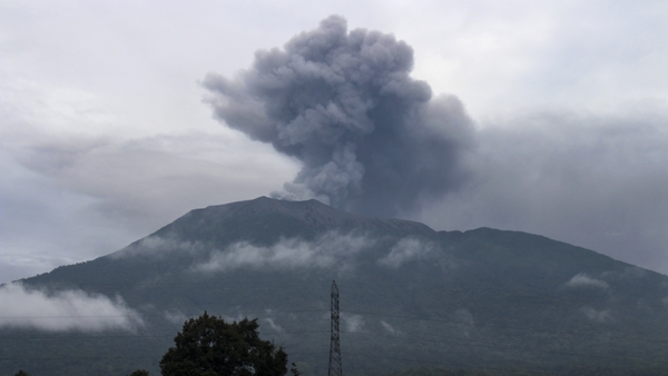 The Marapi volcano spewed ash as high as 3km