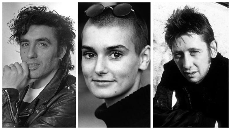 L-R Irish music greats Christy Dignam, Sinead O'Connor and Shane MacGowan passed away in 2023