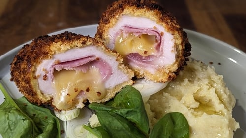 Kevin Dundon's chicken cordon bleu in an air fryer