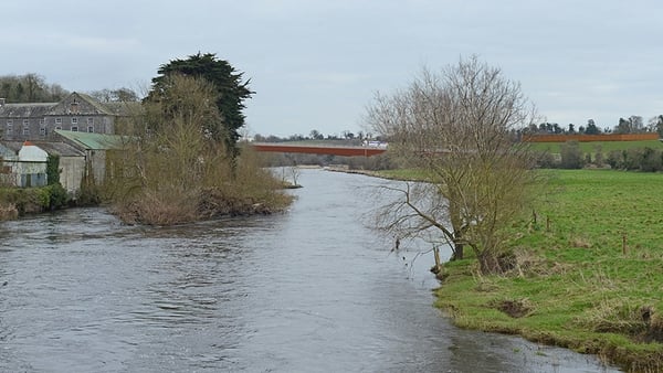 A handout image of the river in Slane with mock up bridge