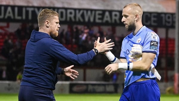 Conor Kearns (R) with Damien Duff