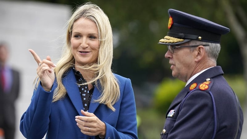 Minister for Justice Helen McEntee with Garda Commissioner Drew Harris (File pic)