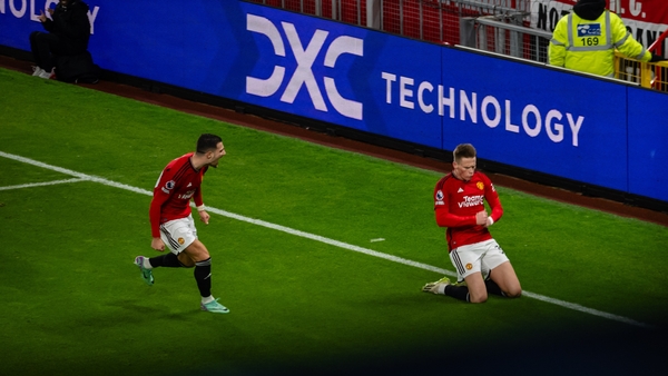 Scott McTominay celebrates his goal against Chelsea