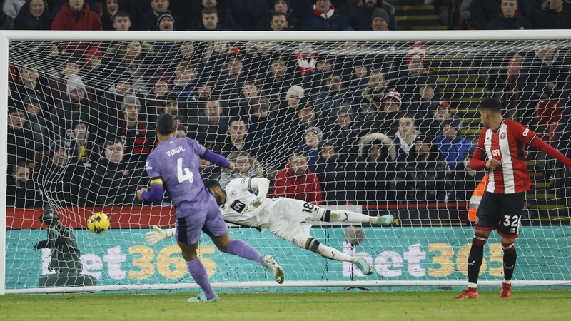 Virgil van Dijk beats Wes Foderingham