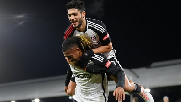 Alex Iwobi and Raul Jimenez (above) scored two each for Fulham