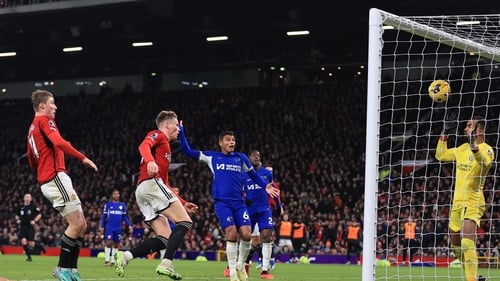Scott McTominay scores his and Manchester United's second goal