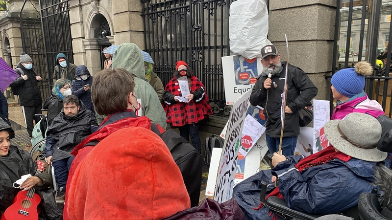 Protest held to highlight proposals to reform disability payments