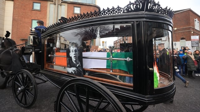 The funeral procession started from outside Shelbourne Park Stadium