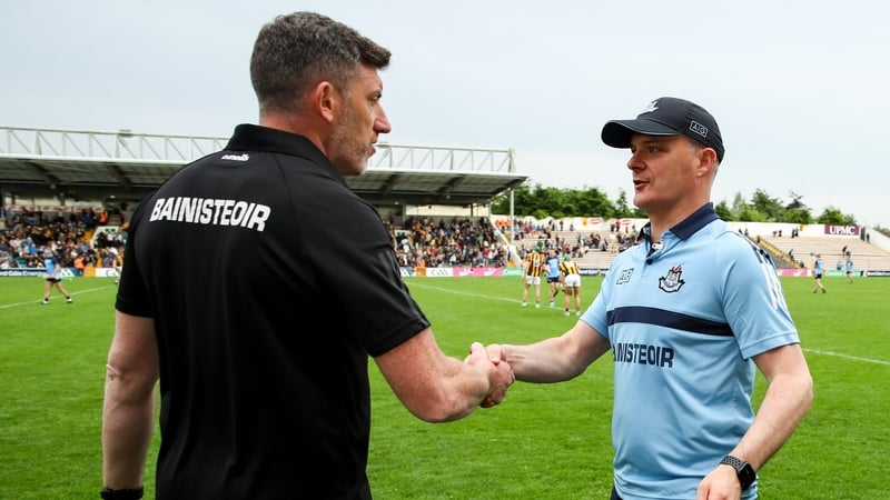 Kilkenny manager Derek Lyng (L) and Dublin boss Micheál Donoghue are preparing for year two of their terms