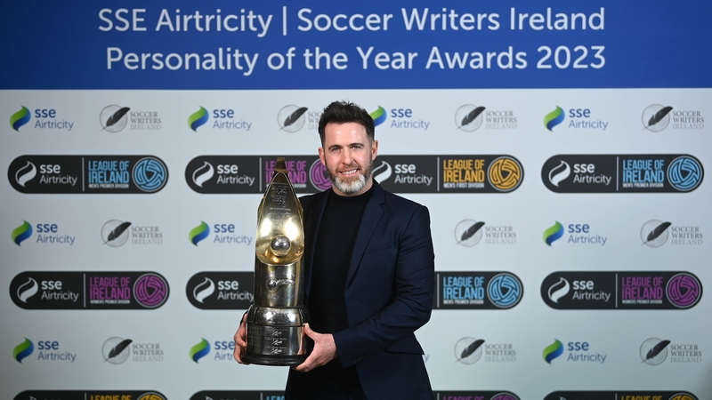 Stephen Bradley with the Men's Personality of the Year award