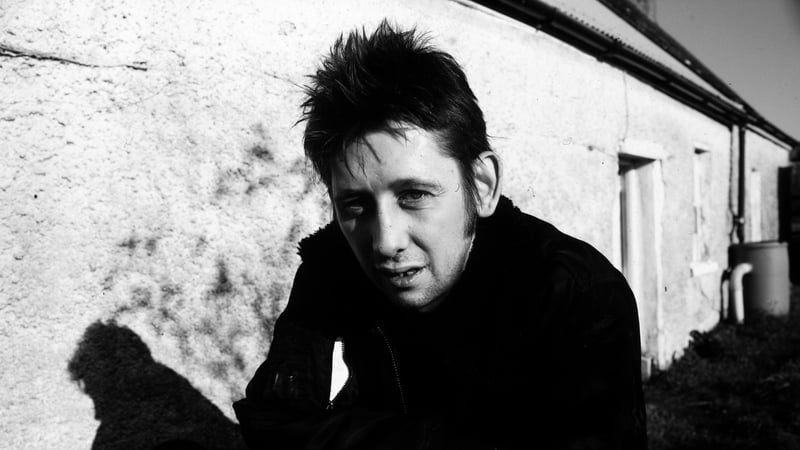 Shane MacGowan outside his family home in Tipperary