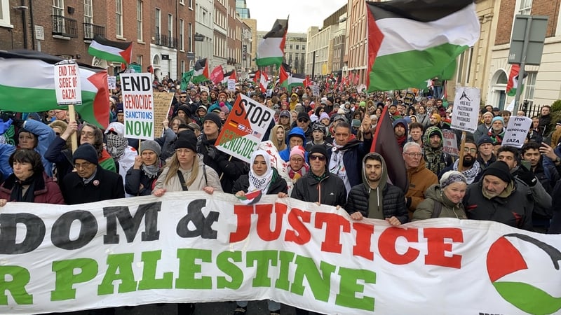 The protest took place for the ninth Saturday in a row