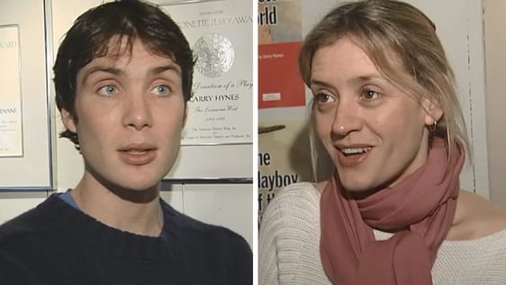 Druid Theatre stars of 'The Playboy of the Western World' Cillian Murphy and Ann-Marie Duff in 2004