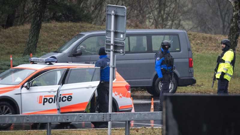 Police stopping and searching cars after the attack