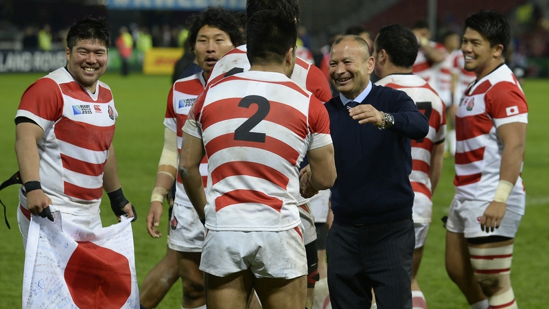 Eddie Jones coached Japan at the 2015 Rugby World Cup, where they recorded a shock win over South Africa