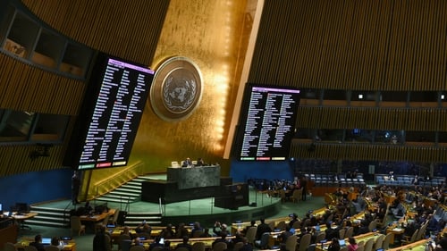 The 193 members states of the UN voted on a draft text similar to the defeated resolution at the Security Council last week