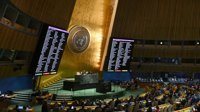 The 193 members states of the UN voted on a draft text similar to the defeated resolution at the Security Council last week